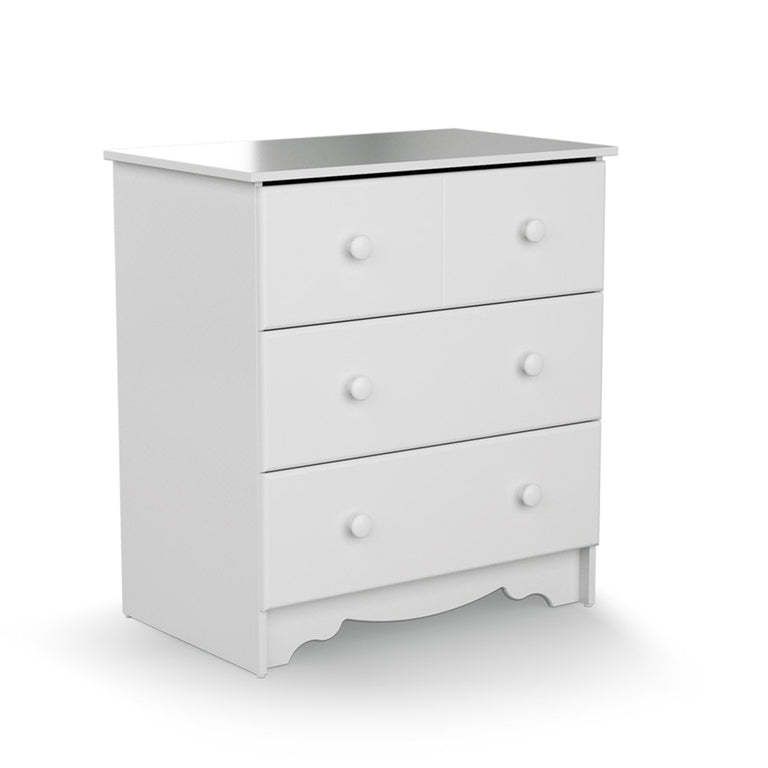Commode 3 tiroirs avec plan à langer AT4 Marelle Blanc - vue 3