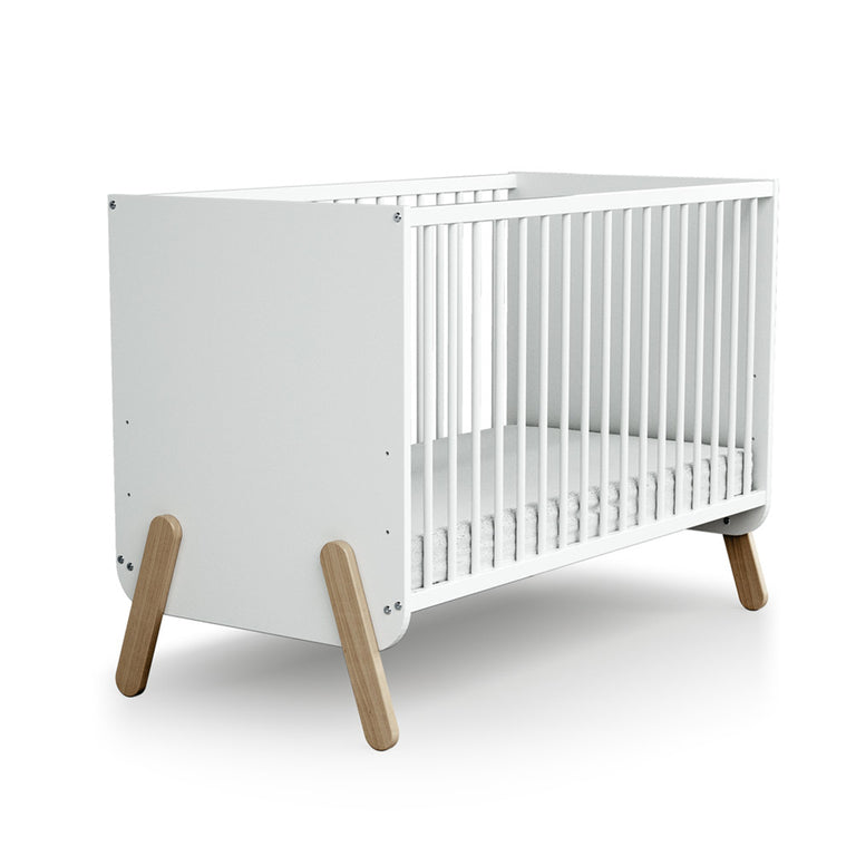 Lit bébé 60x120 AT4 Pirate Blanc et hêtre