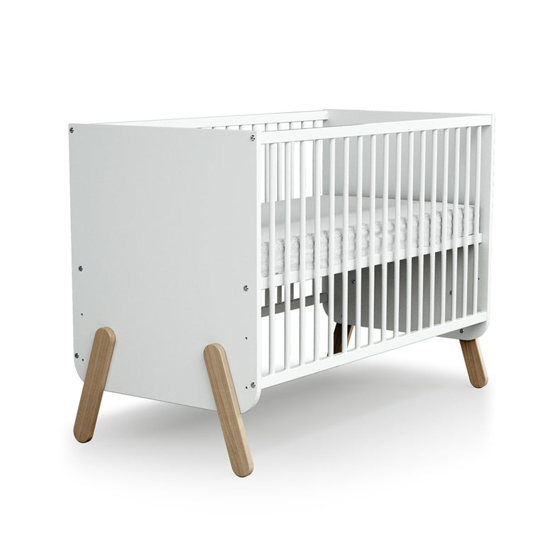 Lit bébé 60x120 AT4 Pirate Blanc et hêtre - vue 2