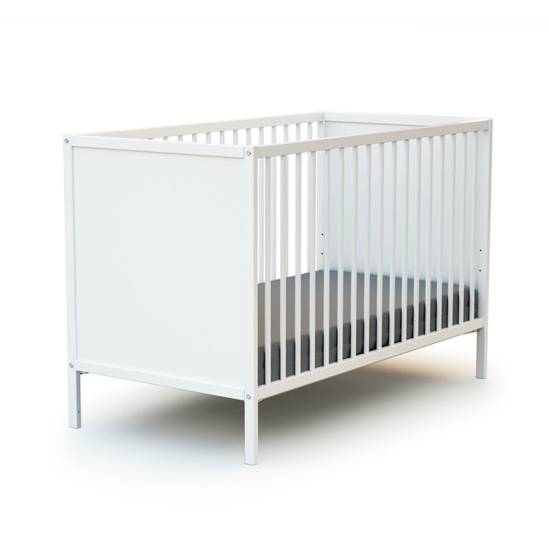 Lit bébé 60x120 et commode 3 tiroirs avec plan à langer AT4 Webaby Blanc - vue 2