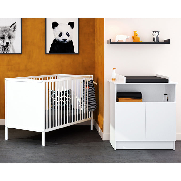 Lit bébé 60x120 AT4 Webaby Blanc - vue 3
