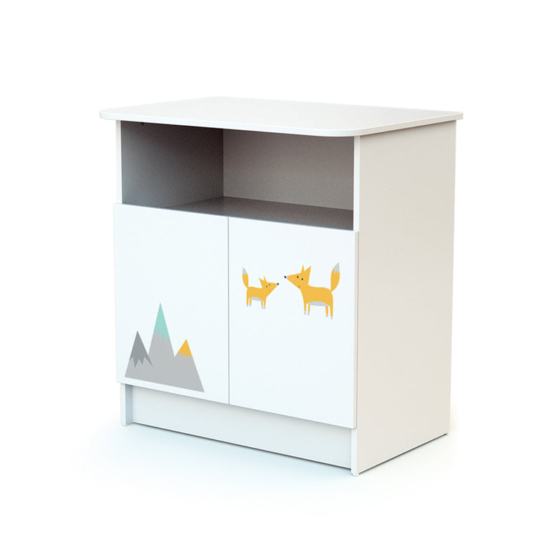 Commode 2 portes avec plan à langer AT4 Webaby Renard - vue 2