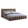 Lit coffre 180x200 sommier inclus Auria Velours Marron