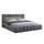 Lit coffre 160x200 sommier inclus Auria Velours Gris