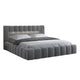 Lit coffre 160x200 sommier inclus Auria Velours Gris