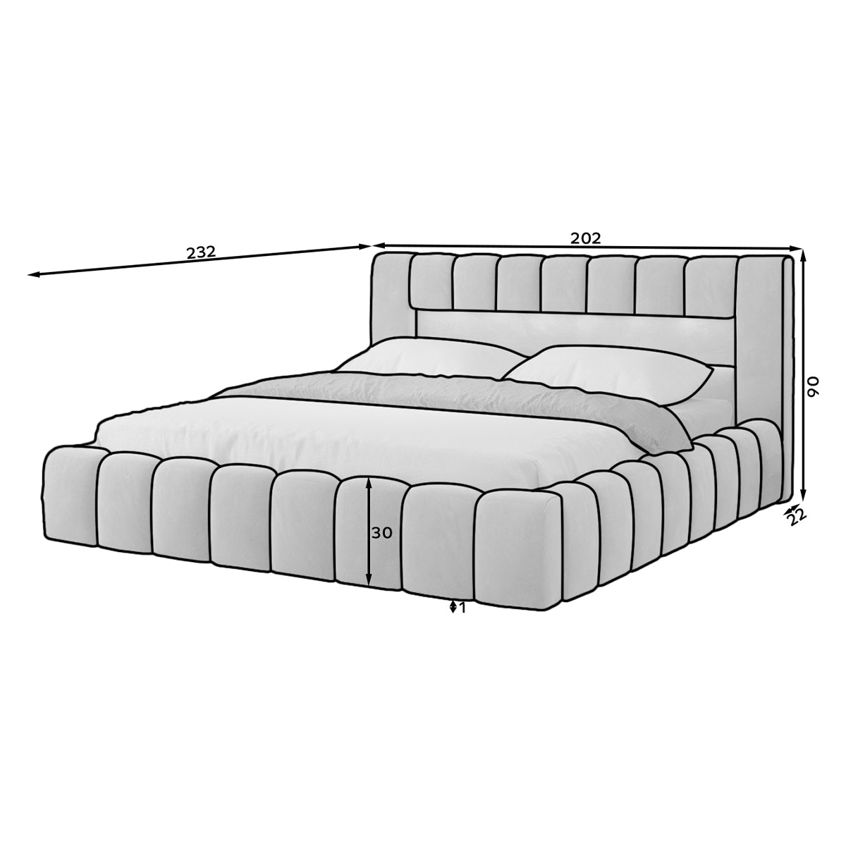 Lit coffre 180x200 sommier inclus Auria Velours Marron - vue 6