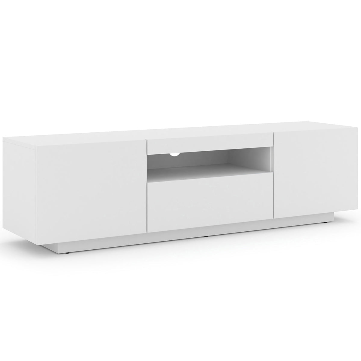 Meuble TV mural 3 portes 150 cm Aurus Blanc - vue 3