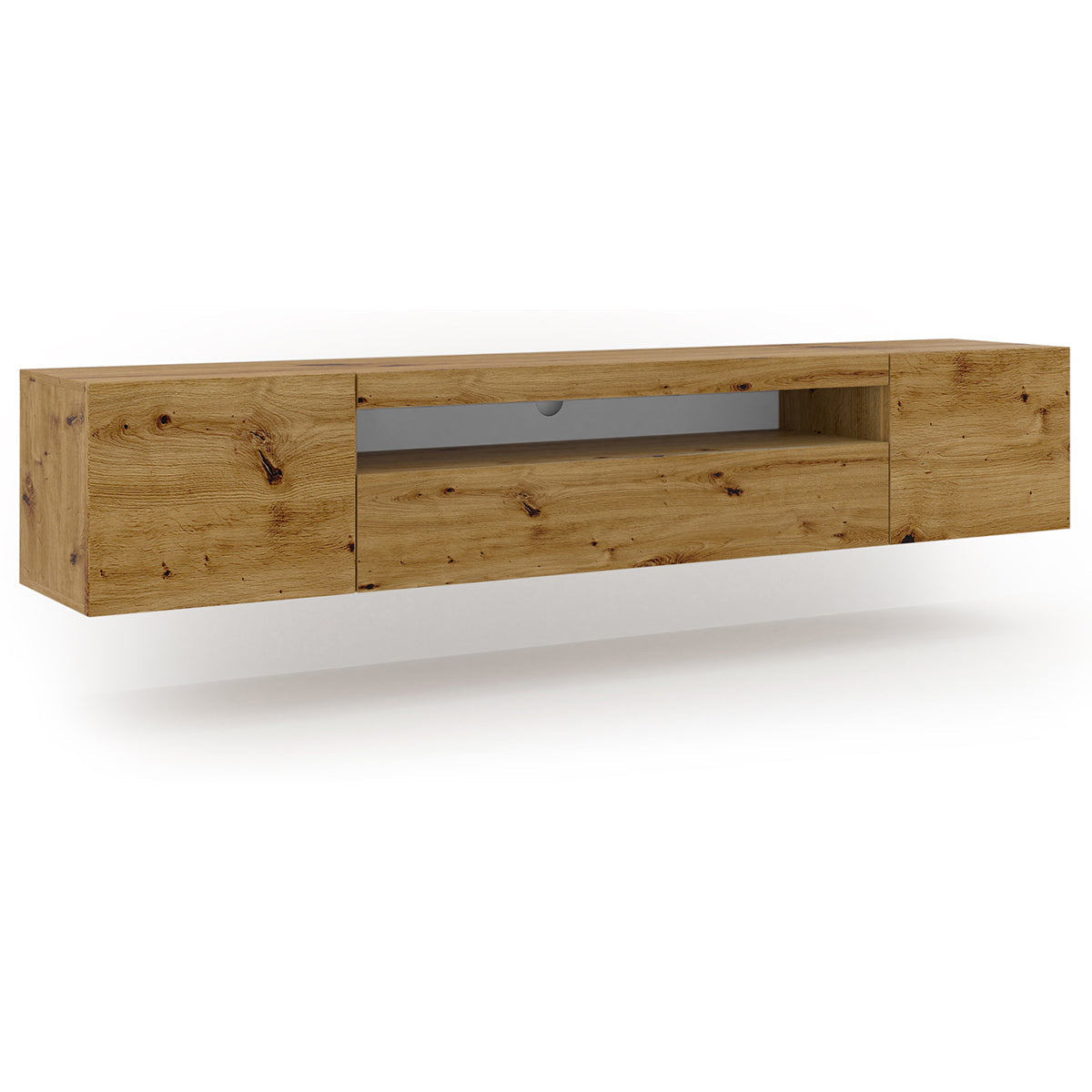 Meuble TV mural 3 portes 200 cm Aurus Bois