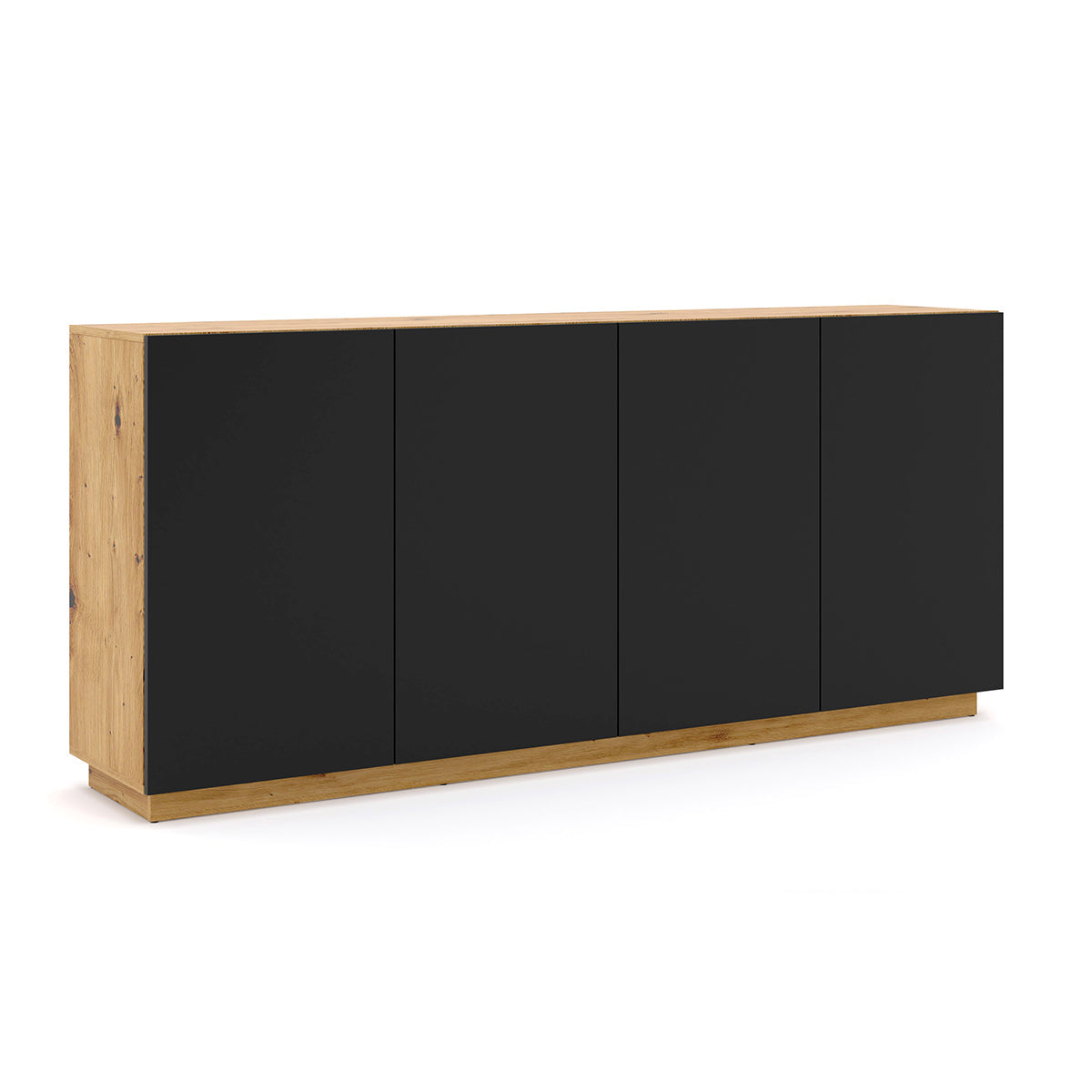 Buffet 4 portes Aurus Bois et Noir