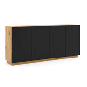 Buffet 4 portes Aurus Bois et Noir