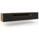Meuble TV mural 3 portes 200 cm Aurus Noir et Bois