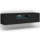 Meuble TV mural 3 portes 150 cm LED Aurus Noir