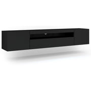 Meuble TV mural 3 portes 200 cm Aurus Noir