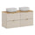 Meuble double vasque 120cm Azel Cachemire et Bois