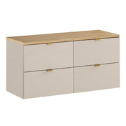 Meuble sous-vasque 120cm plan de toilette Azel Cachemire et Bois