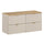 Meuble sous-vasque 120cm plan de toilette Azel Cachemire et Bois