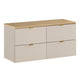 Meuble sous-vasque 120cm plan de toilette Azel Cachemire et Bois