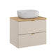 Meuble simple vasque 60cm Azel Cachemire et Bois