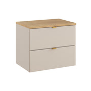 Meuble sous-vasque 60cm plan de toilette Azel Cachemire et Bois