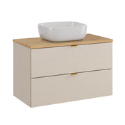 Meuble simple vasque 80cm Azel Cachemire et Bois