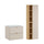 Ensemble meuble simple vasque encastrée 60cm et colonne Azel Cachemire et Bois