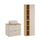 Ensemble meuble simple vasque 60cm et colonne Azel Cachemire et Bois