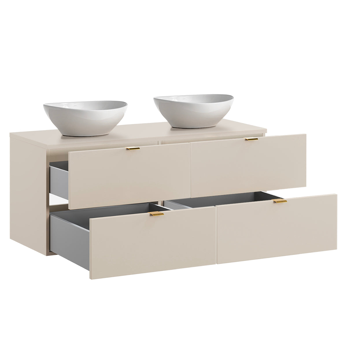 Meuble double vasque 120cm Azel Cachemire - vue 2