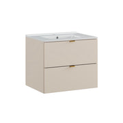 Meuble simple vasque encastrée 60cm Azel Cachemire