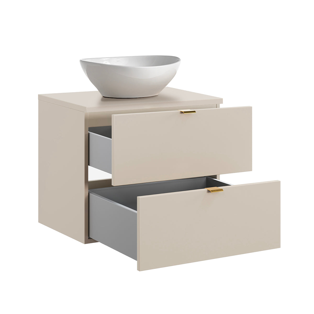 Meuble simple vasque 60cm Azel Cachemire - vue 2