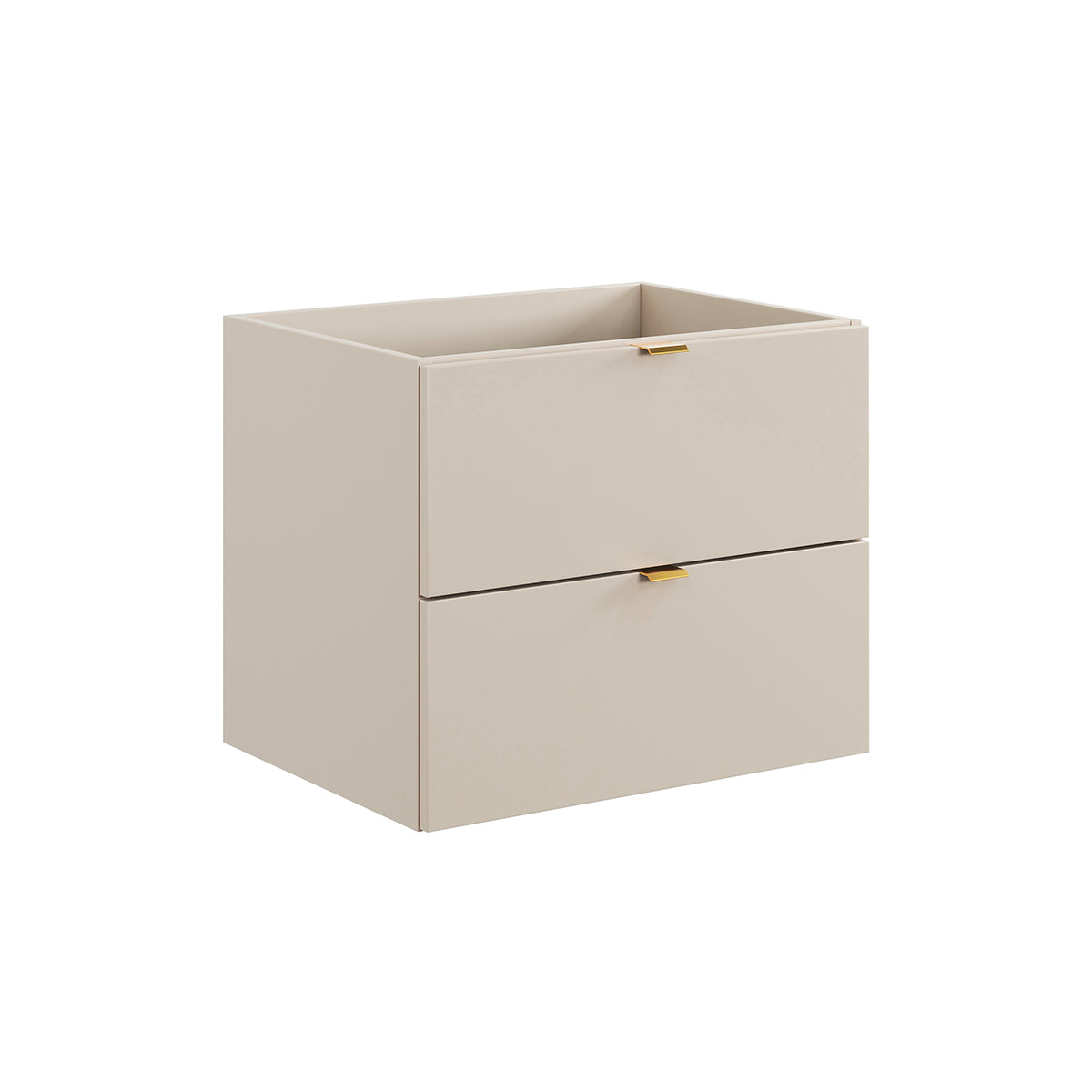 Meuble simple vasque 80cm 2 niches Azel Cachemire et Bois - vue 3