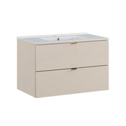 Meuble simple vasque encastrée 80cm Azel Cachemire