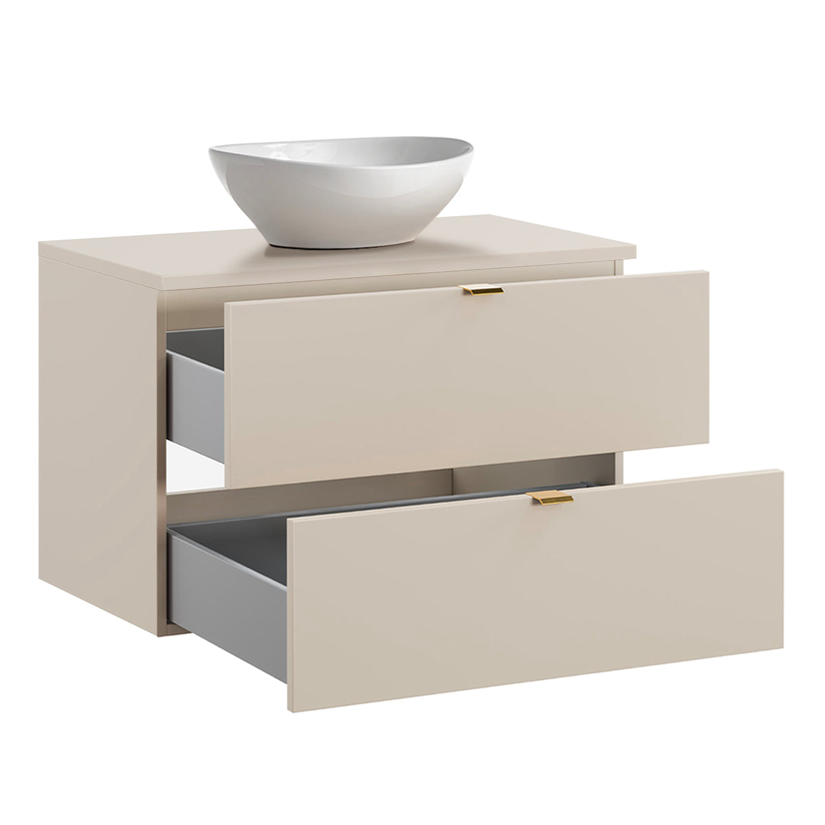 Meuble simple vasque 80cm Azel Cachemire - vue 2
