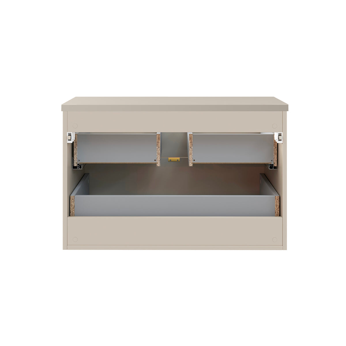 Ensemble meuble simple vasque 80cm et colonne Azel Cachemire - vue 4