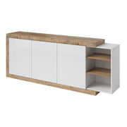 Buffet long 3 portes Azior Blanc et Bois