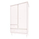 Armoire 2 portes 2 tiroirs Wood Luck Babushka Blanc