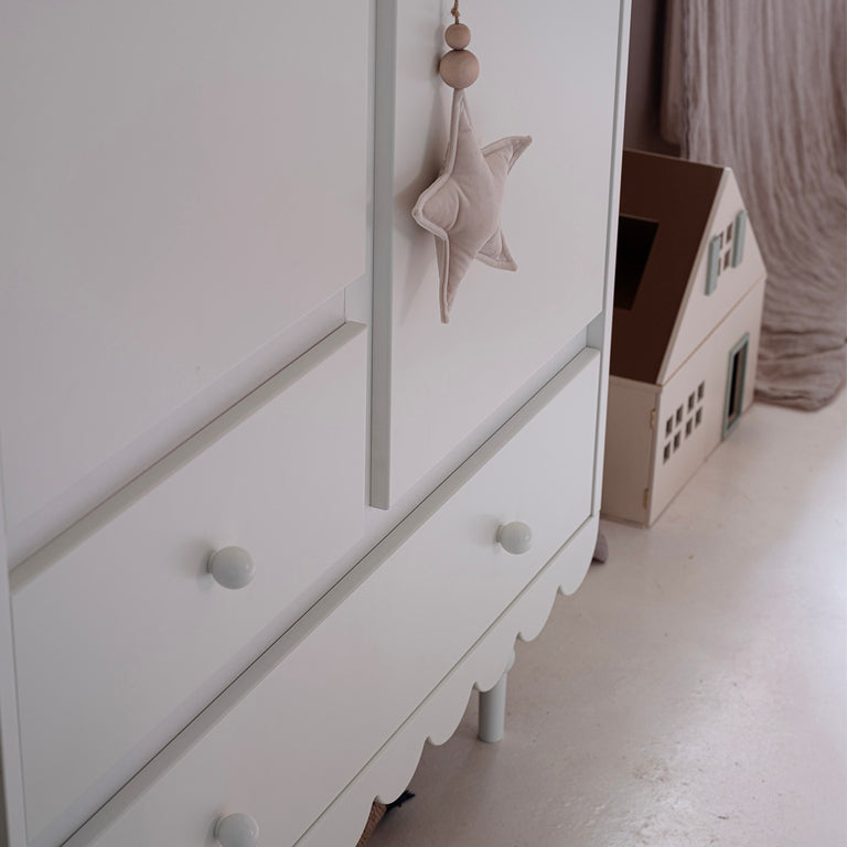 Armoire 2 portes 2 tiroirs Wood Luck Babushka Blanc - vue 5