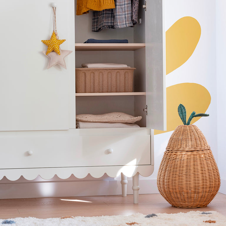 Armoire 3 portes 3 tiroirs Wood Luck Babushka Blanc - vue 4