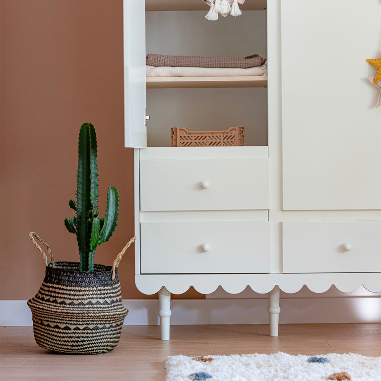 Armoire 3 portes 3 tiroirs Wood Luck Babushka Blanc - vue 5