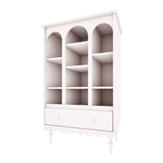 Bibliothèque 1 tiroir Wood Luck Babushka Blanc
