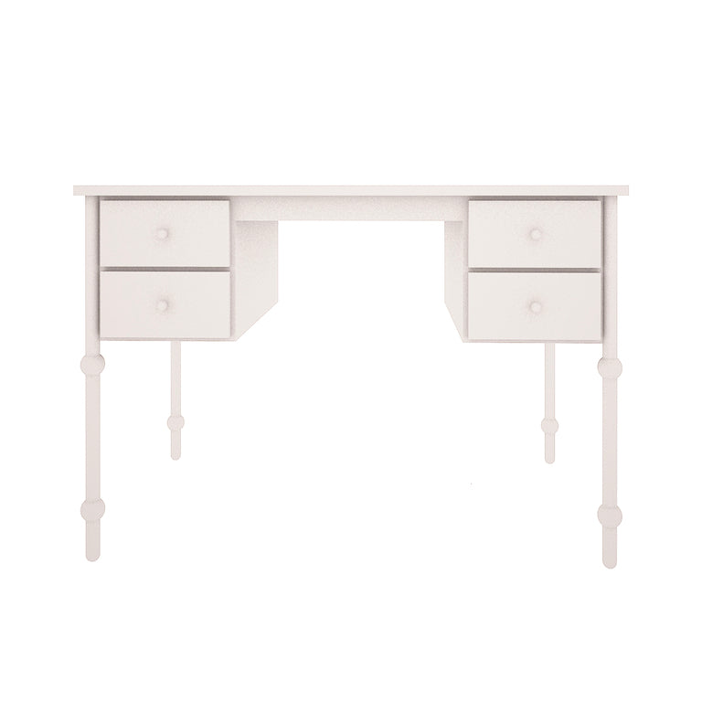 Bureau 4 tiroirs Wood Luck Babushka Blanc - vue 2