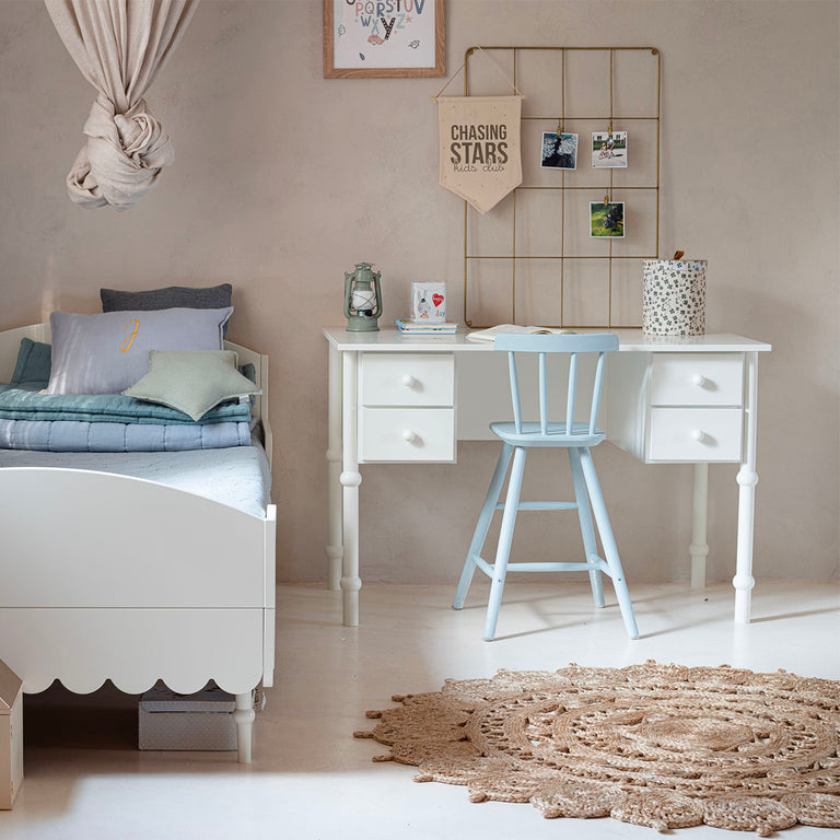 Bureau 4 tiroirs Wood Luck Babushka Blanc - vue 3