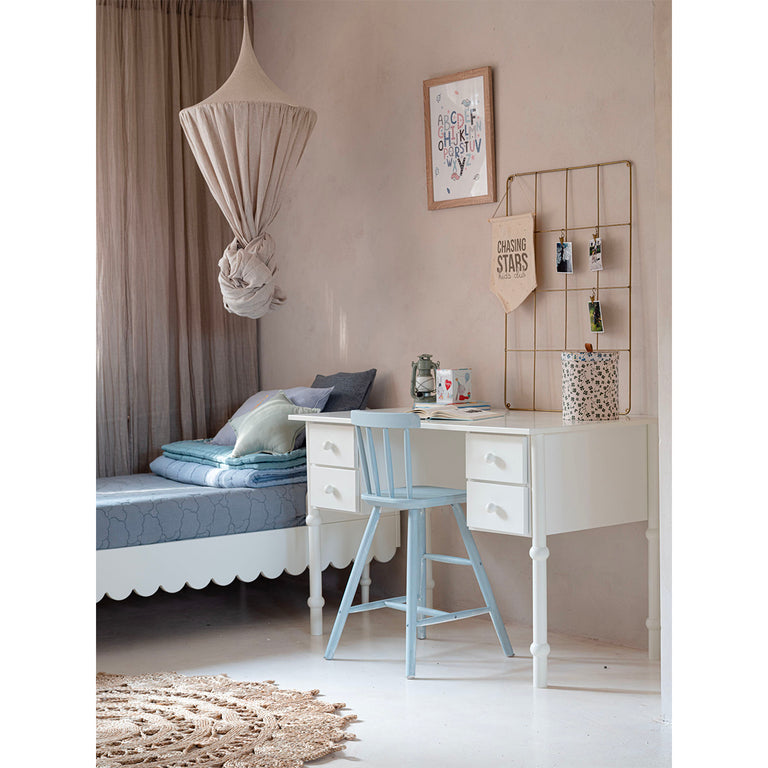 Bureau 4 tiroirs Wood Luck Babushka Blanc - vue 4