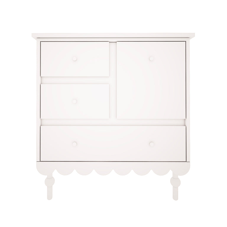 Lit évolutif 70x140 et commode 3 tiroirs Wood Luck Babushka Blanc - vue 6