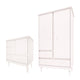 Commode 3 tiroirs et armoire 2 portes Wood Luck Babushka Blanc