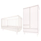 Lit évolutif 70x140 et armoire 2 portes Wood Luck Babushka Blanc