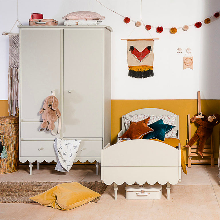 Lit évolutif 70x140 et armoire 2 portes Wood Luck Babushka Olive - vue 8