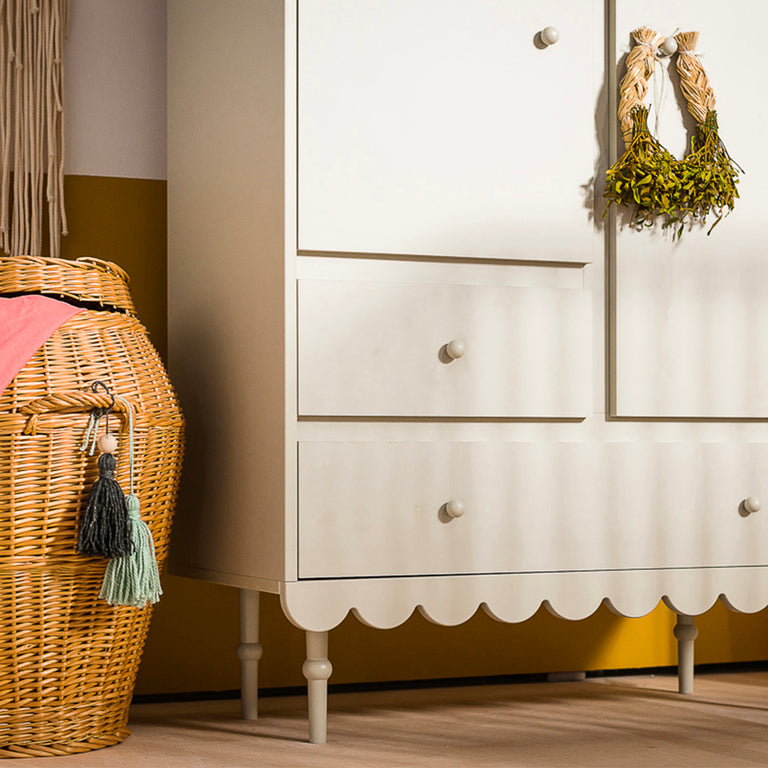 Armoire 2 portes 2 tiroirs Wood Luck Babushka Olive - vue 6