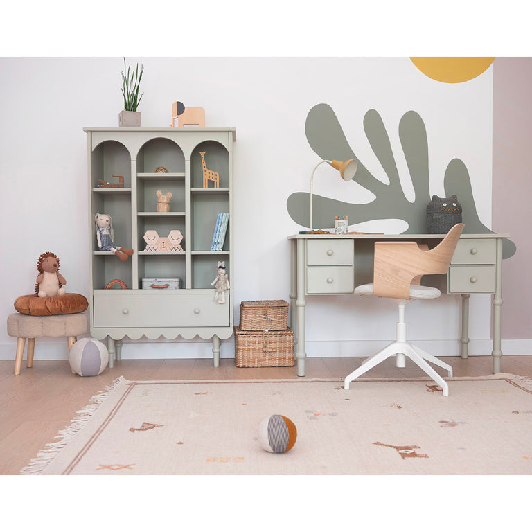 Bureau 4 tiroirs Wood Luck Babushka Olive - vue 4