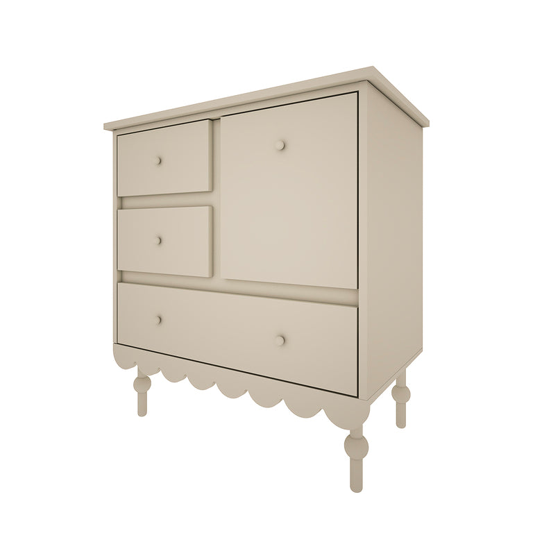 Commode 3 tiroirs et armoire 2 portes Wood Luck Babushka Olive - vue 2