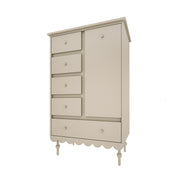 Commode 5 tiroirs 1 porte Wood Luck Babushka Olive